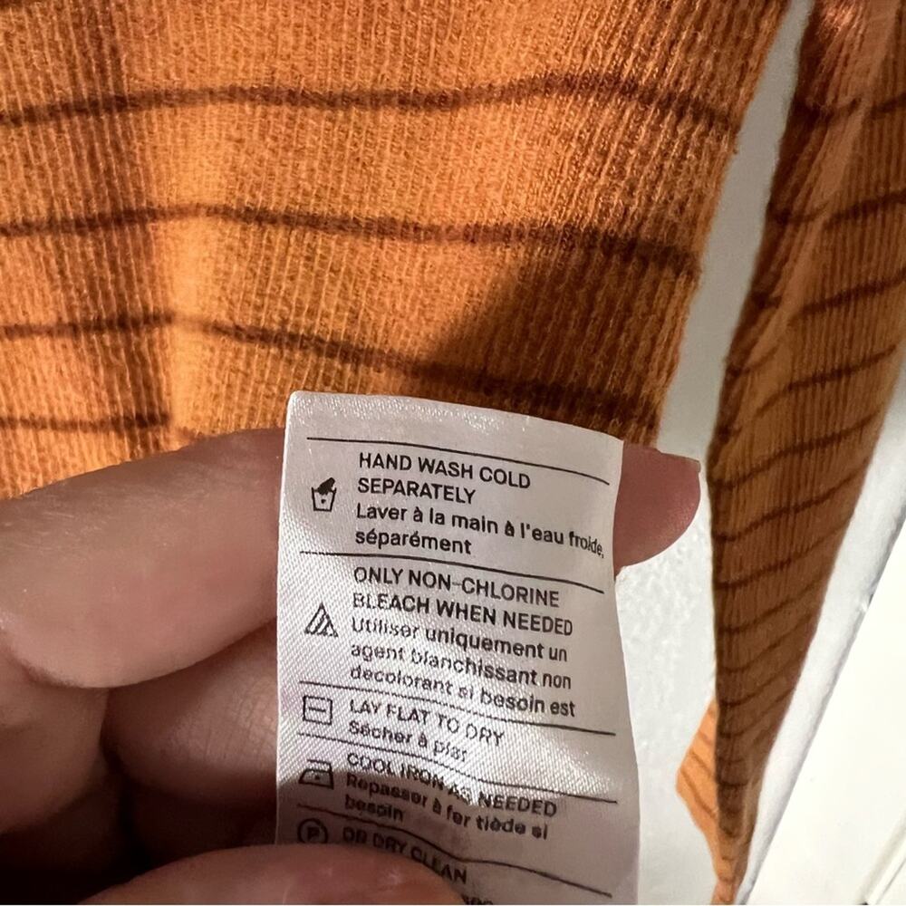 Vince Orange Striped Wool Sweater - Picture 8 of 9